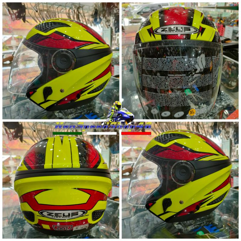 HELM ZEUS ZS610 ZS 610 ZS-610 Half face Double visor-Motif 4