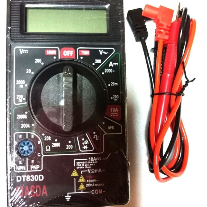 MULTI TESTER DIGITAL MASDA DT830D ADA BUZZER - DIGITAL MULTIMETER / MULTI METER / MULTITESTER