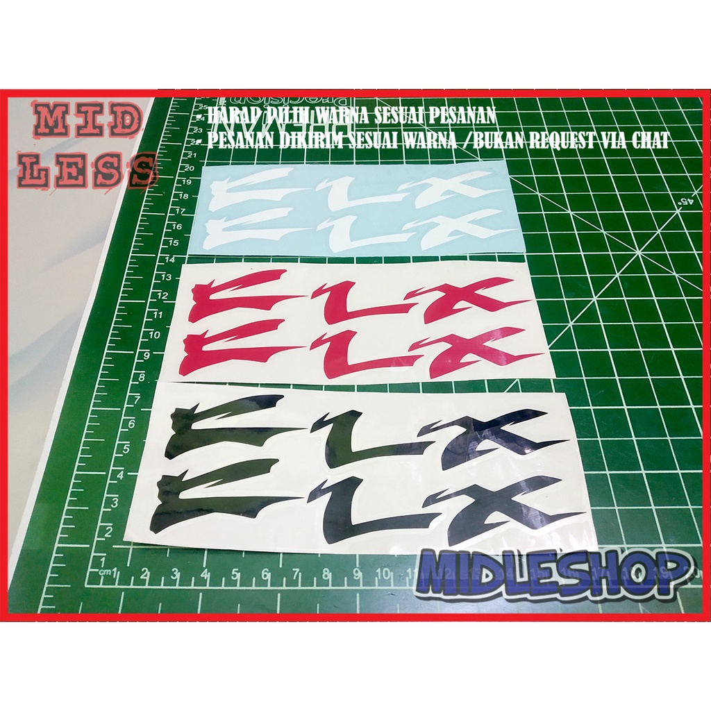 Stiker Motor/Cutting Stiker Motor Vinyl Logo Isi 2 KLX