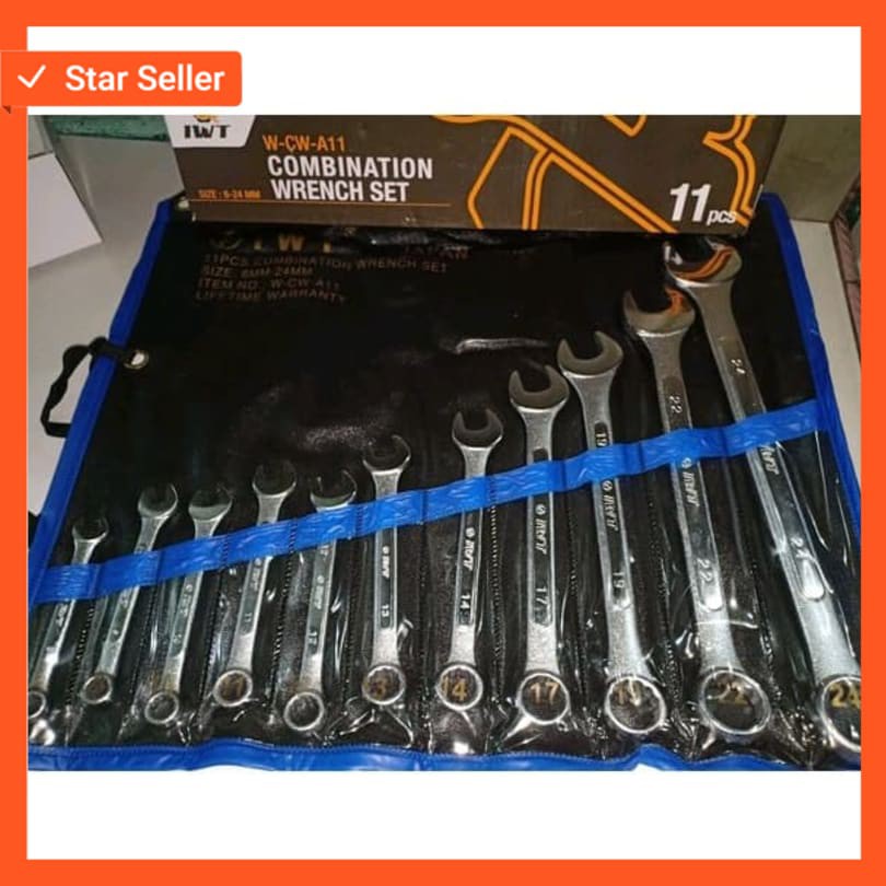 Kunci Ring Pas Set 11Pcs IWT CROSS375