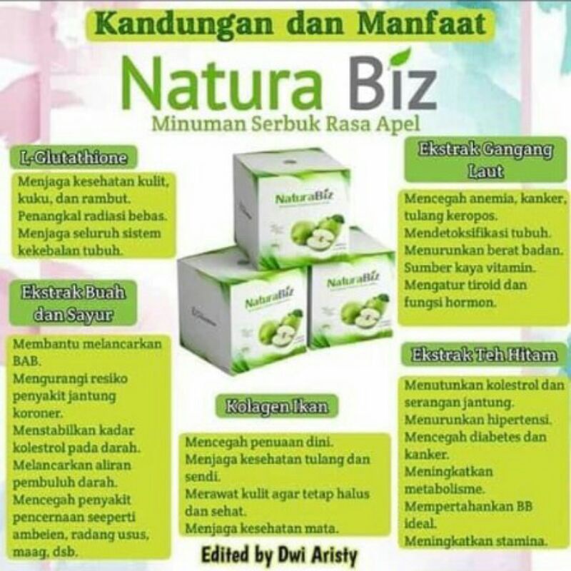 

Minuman serbuk apel , Naturabiz (1paket free ID)