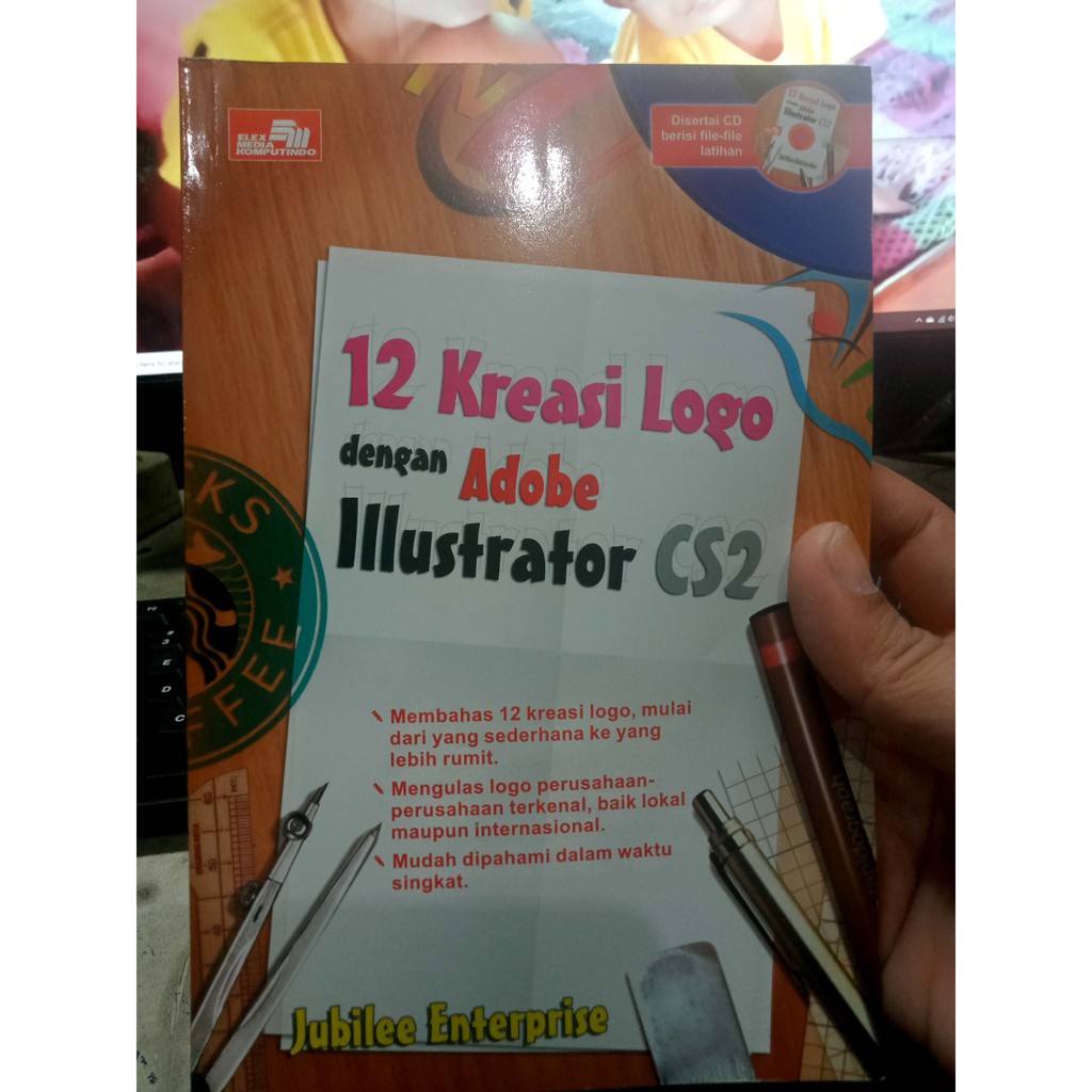 Buku 12 kreasi logo dengan Adobe Illustrator CS2 tanpa CD - Adobe Illustrator