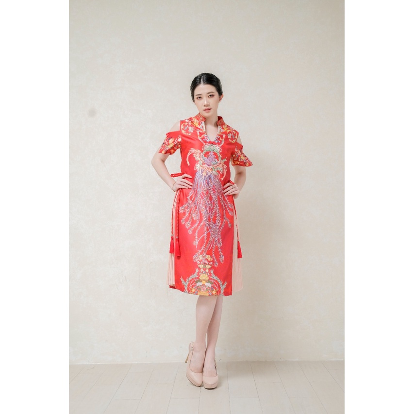 DRESS DAN KEMEJA RISING PHOENIX RED