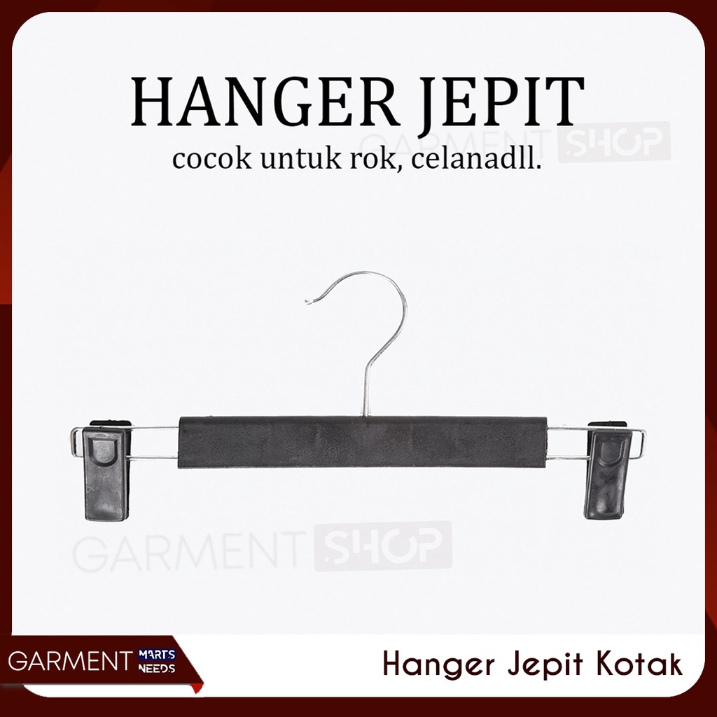 HJ - Gantungan Jepit Besi Kotak Tebal Bagus Pakaian Jas Kemeja Celana