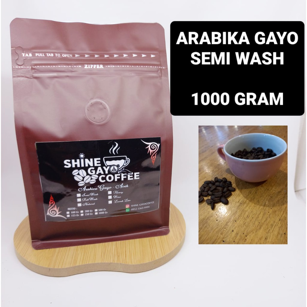 

KOPI ARABIKA GAYO ACEH SEMI WASH 1KG