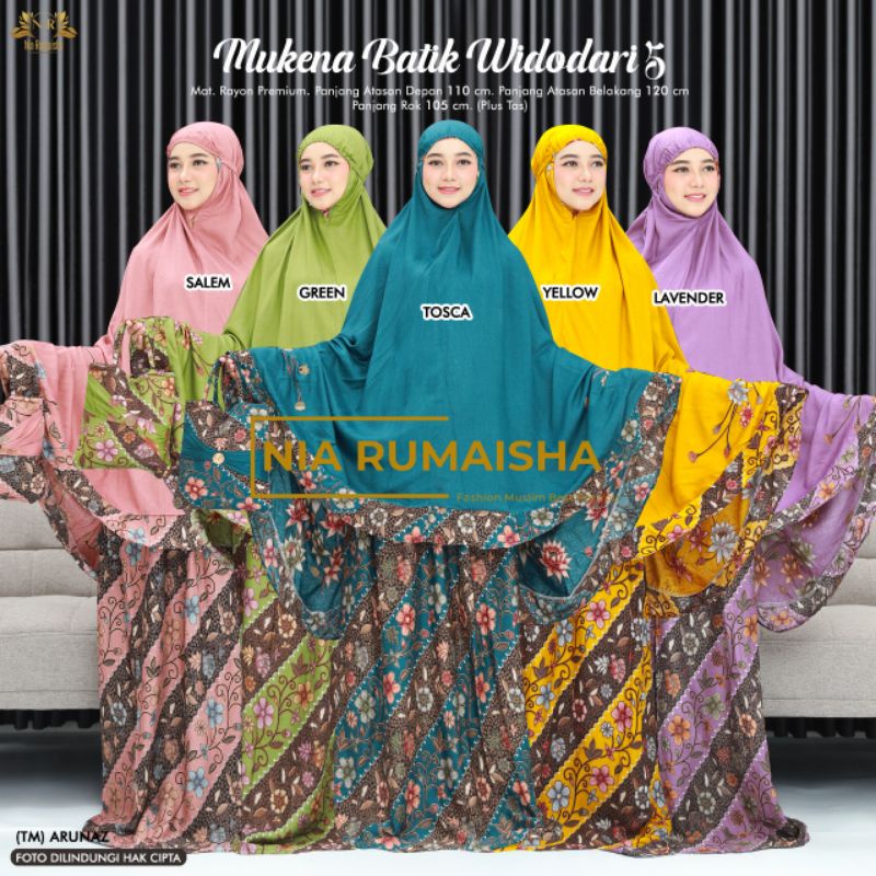 Mukena Batik Widodari,Bahan Rayon Premium,