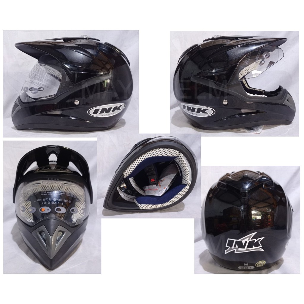 Helm INK S5 Solid Supermoto Original Ink Full Face