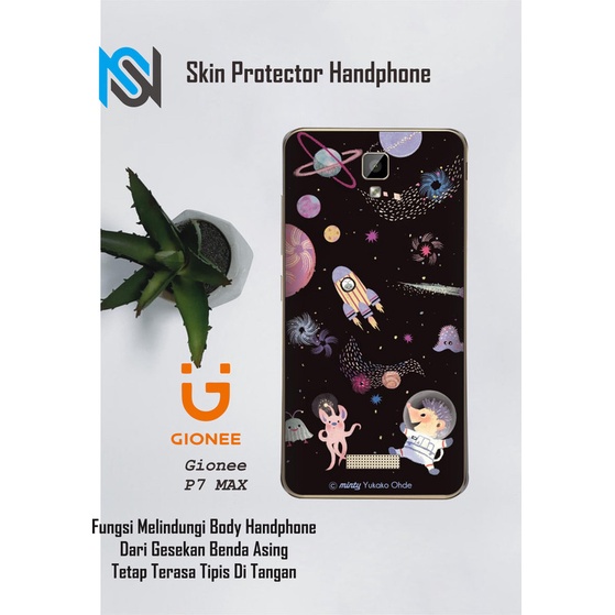 Isi 2pcs Garskin Hp Gionee P7 Max Motif Astro Free Custom Motif (Bisa COD)