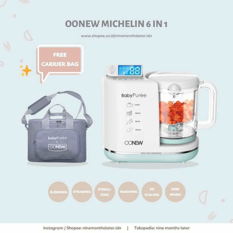 OONew Micheline Royal Edition Baby Food Processor 6 in 1