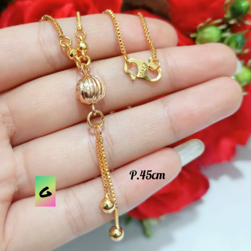 Kalung koye Dewasa antik lapis emas18k anti karat elegan