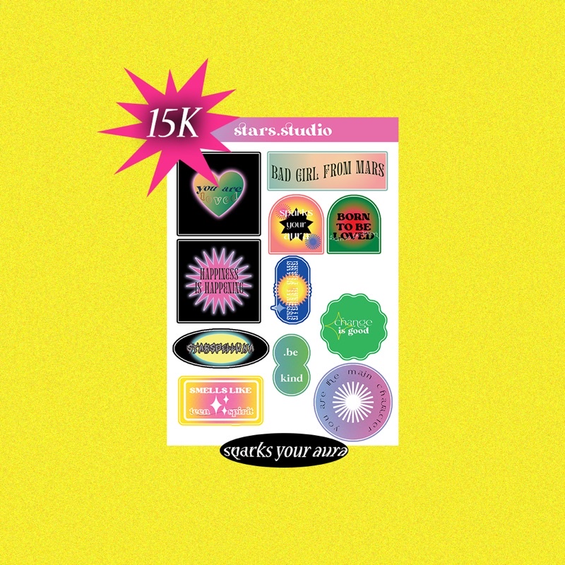 

[SSD] SPARKS YOUR AURA STICKER SHEET