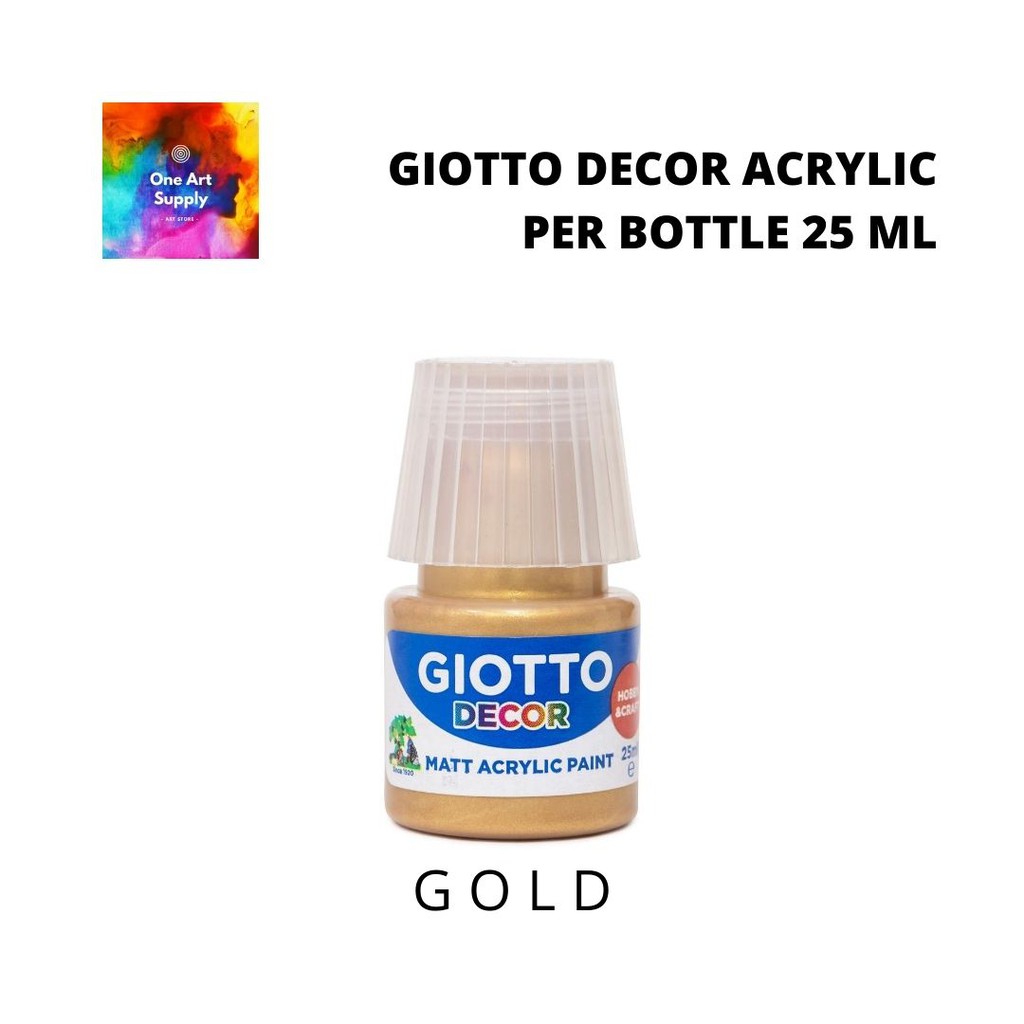 

GIOTTO ACRYLIC DECOR satuan Gold or Silver Colour 25ml