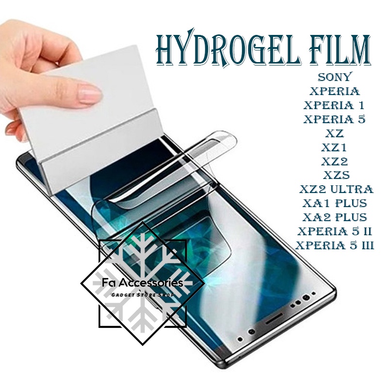 FA ANTI GORES JELLY HYDROGEL SONY XPERIA 1 5 8 10 XA1 XA2 ULTRA XZ XZ1 XZS ii iii II III IV PLUS LITE FULL SCREEN SHOCK