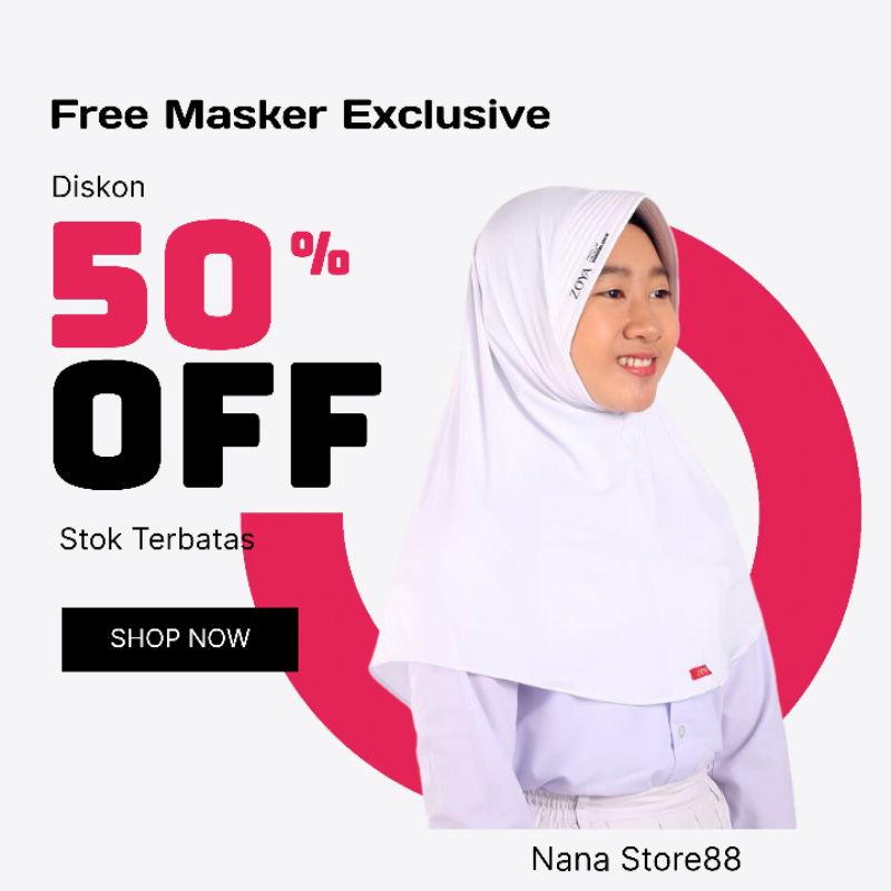 Bergo Zoya Marsha HL Mask Anti Virus (Viroblock)