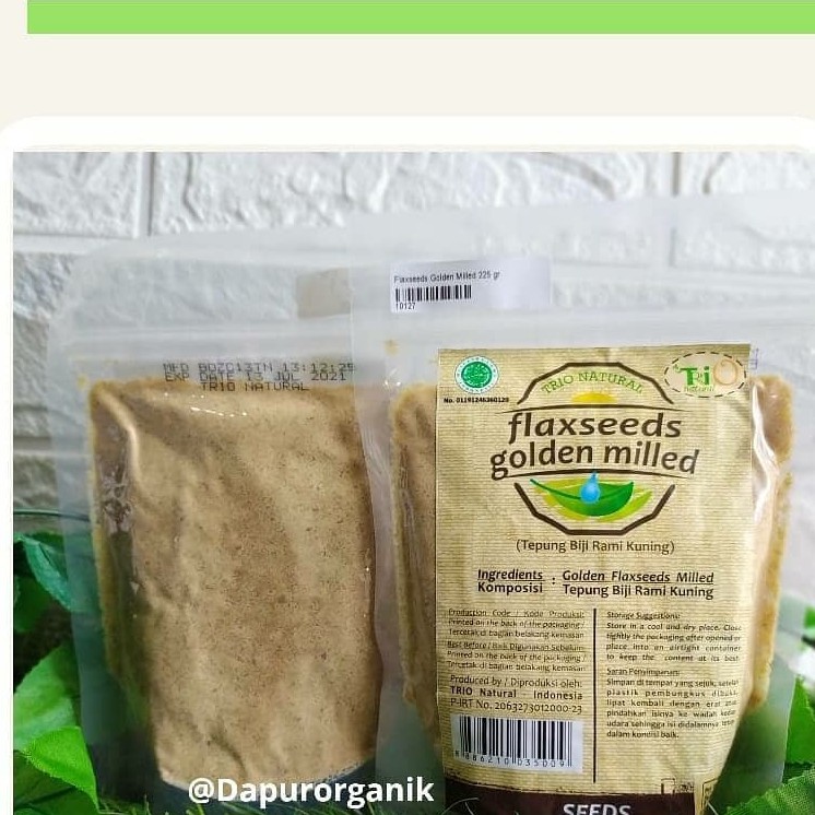 

FLAXSEED GOLDEN TRIO NATURAL GLUTEN FREE HALAL MUI