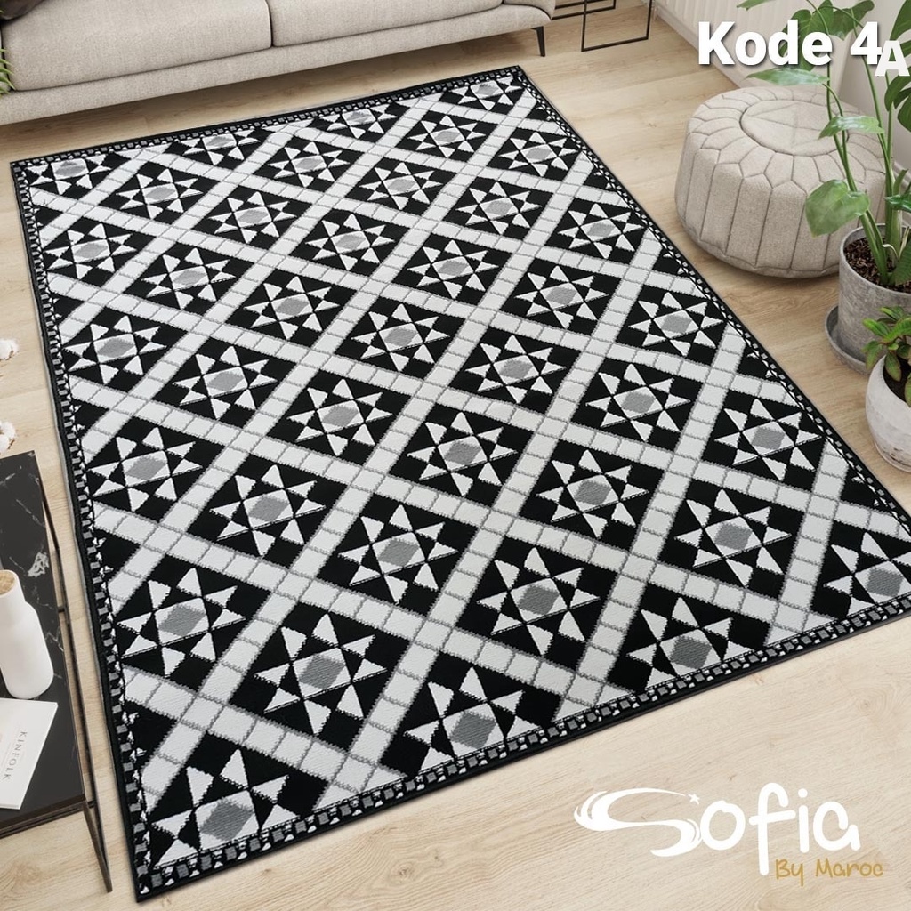 KARPET SOFIA BY MAROC 100 X 150 04A MONOKROM