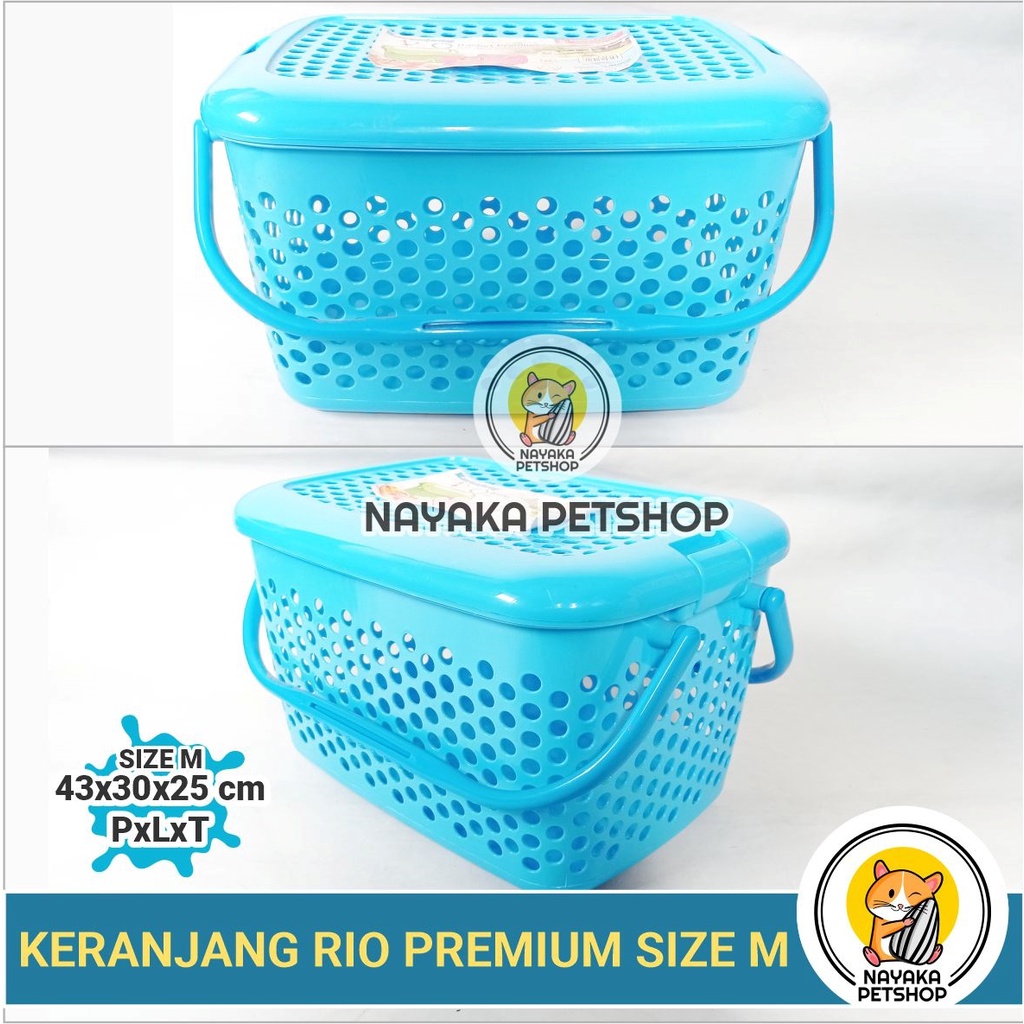 Size M Keranjang Kucing Rio Premium Pengganti Pet Cargo Pet Carrier Kelinci Musang Kitten Hewan