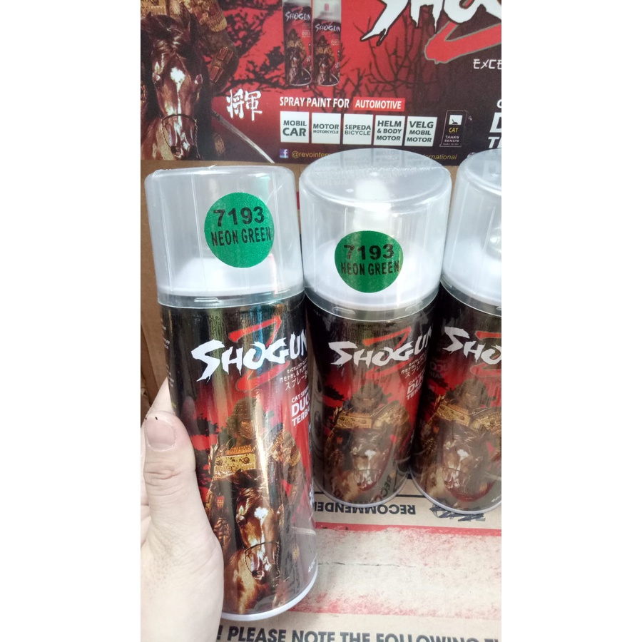 pilox pilox cat semprot duco shogunz neon green 7193 400cc hijau metalik