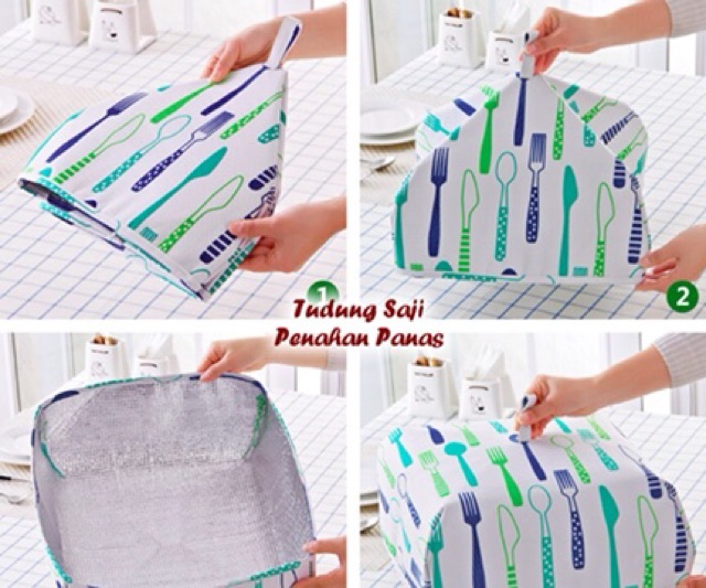 Tudung saji dengan penahan panas ( makanan jadi awet panasnya) ok  good quality