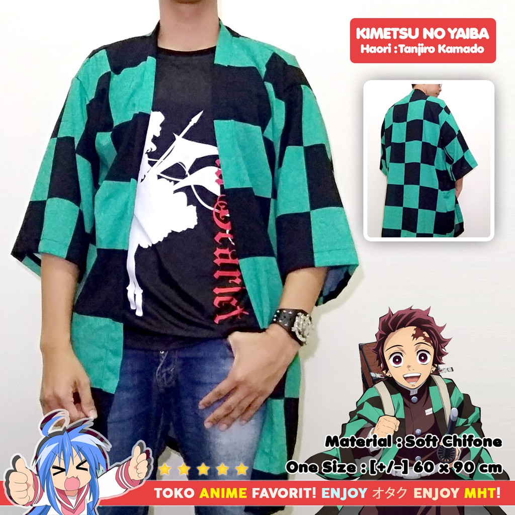 Haori Anime - Loose Kimono Kimetsu no Yaiba - Kamado Tanjiro Style