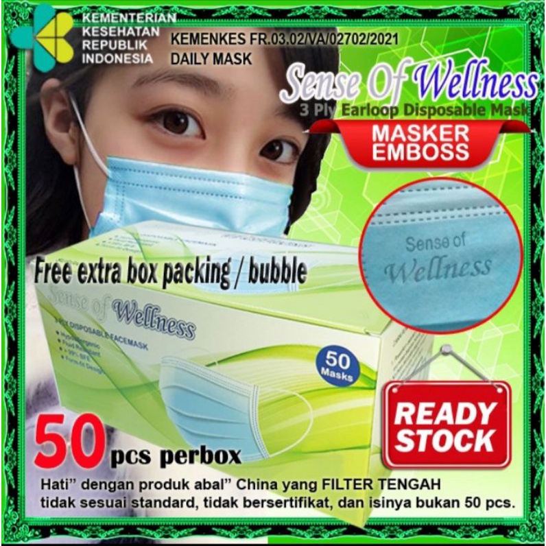 MASKER MEDIS BIRU KN 95 1 BOX / MASKER DEBU POLUSI