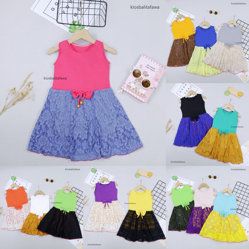 Dress Zevana Uk 1-2 Tahun / Dres Brukat Kensi Anak Perempuan Baju Balita Kids Gaun Pesta Import