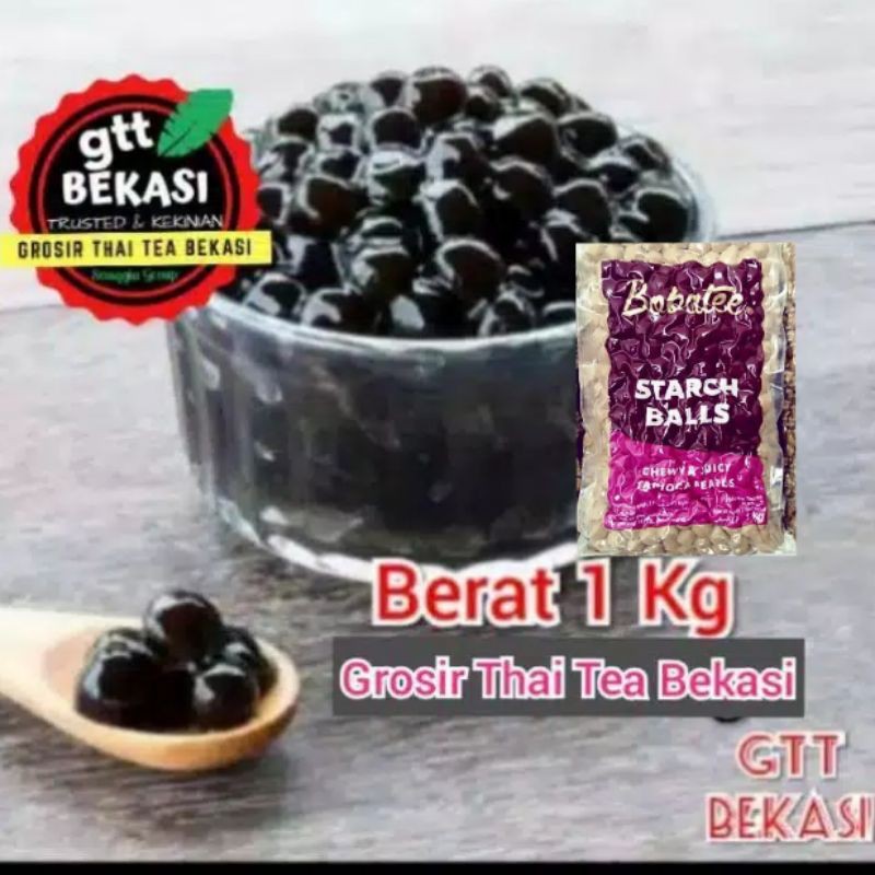 

Topping Tapioka pearl bubble 1kg, Bobatee , tapioca pearl, toping Boba tapioka, BOBA