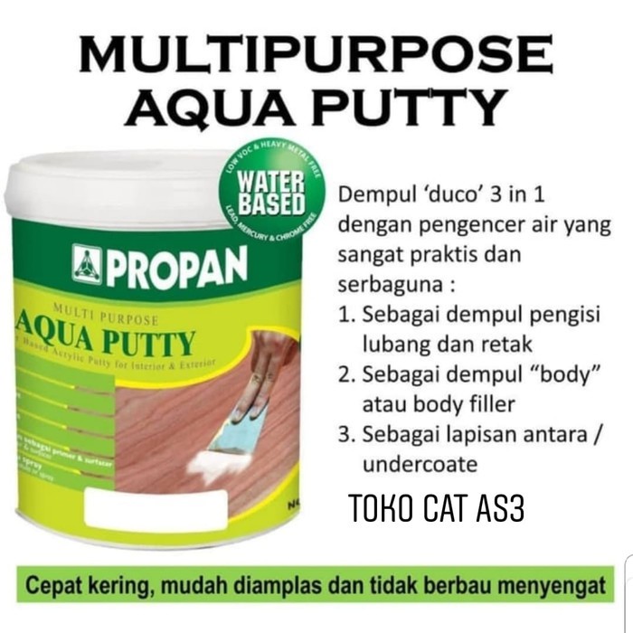 Jual Propan Aqua Putty Dempul Duco Kayu Dan Tembok 1kg Shopee Indonesia