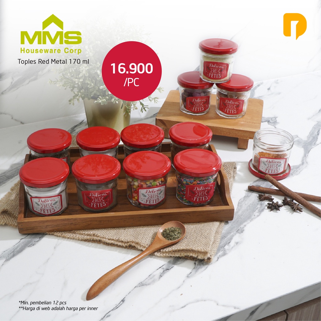 MMS HOUSEWARE CORP TOPLES RED METAL 170 ml