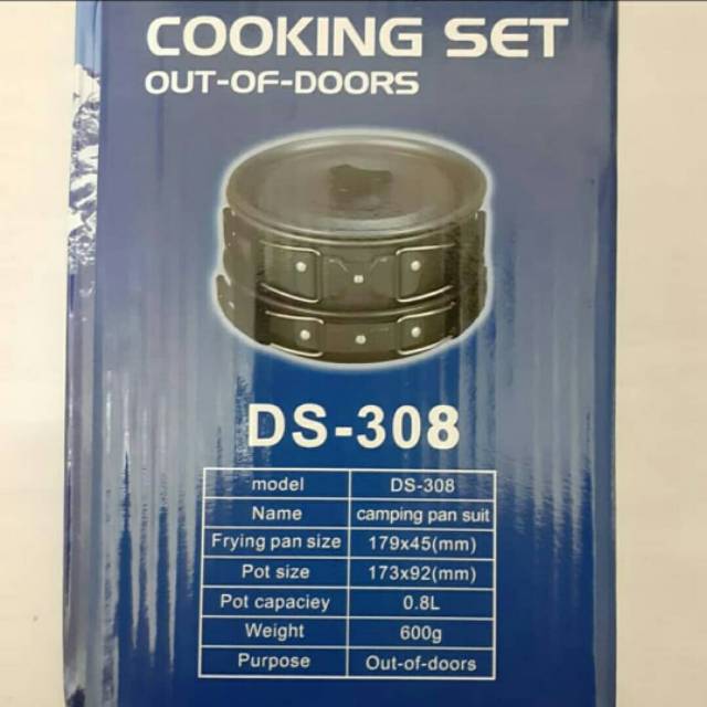 Nesting Alat Masak DS-308 Fullset ada Teko