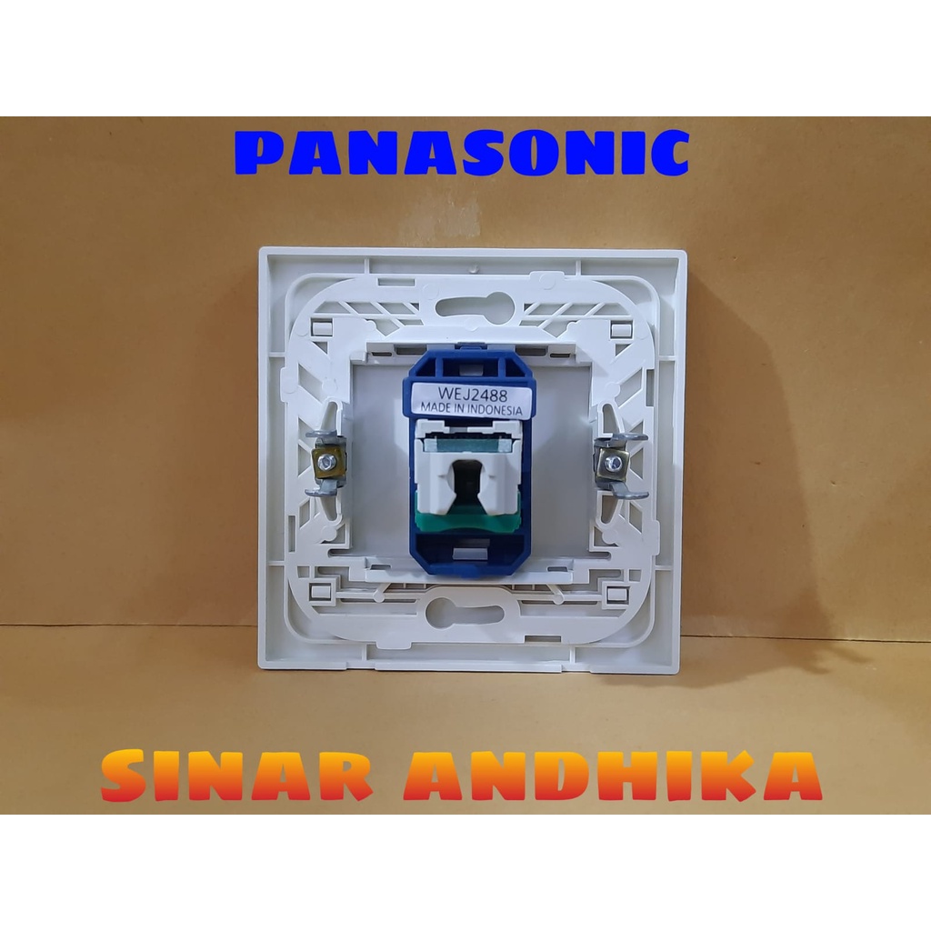 MODUL / JACK DATA CAT 5E + FRAME PUTIH STYLE E PANASONIC WESJ 78019W+WEJ 2488