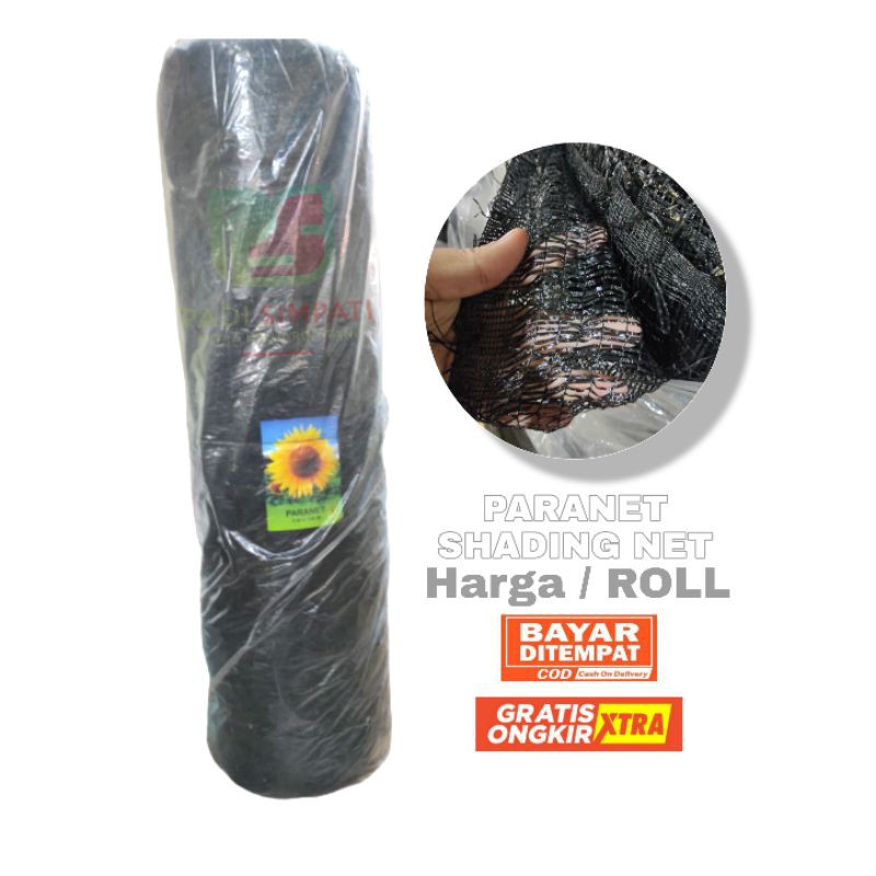 PARANET / SHADING NET JARING ATAP HITAM 1 ROLL PENUH