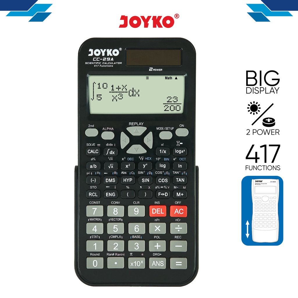 Calculator Kalkulator Joyko CC-29A Scientific 417 Functions