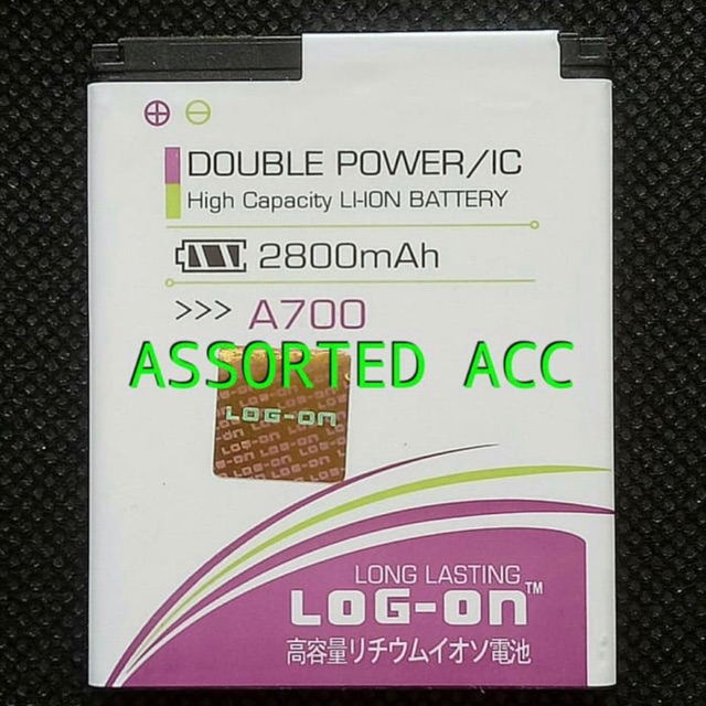 BATERAI LOGON LOG ON DOUBLE POWER MITO A700 BA00089 BA 00089 BA-00089