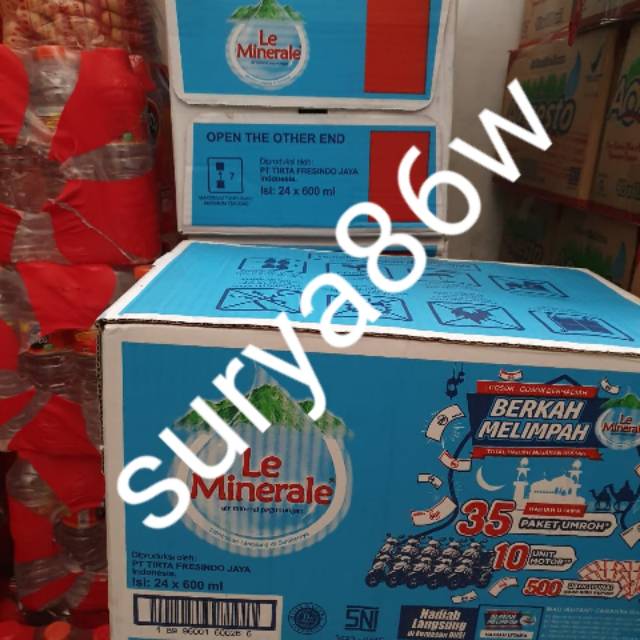 

GRAB/GOJEK YA harga 1 dos le minerale botol 600ml air minum kemasan