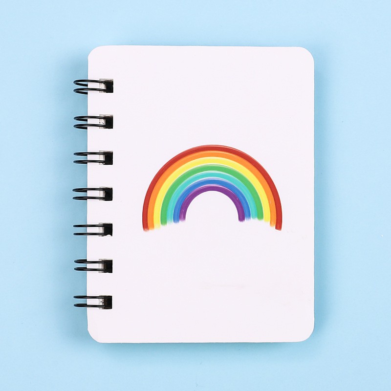 [DZ] ST232 - Note Book Spiral Buku Tulis Catatan Kecil Karakter Lucu-Rainbow
