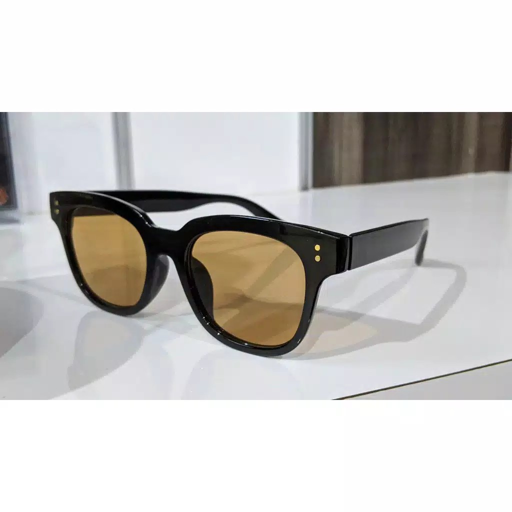 Kacamata Hitam Wanita Pria Lensa Sunglasses Korean Fashion Small Candy Color Import-COKLAT