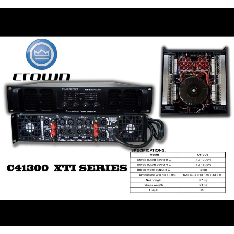 Power Amplifier CROWN C41300 XTI Series C 41300 Crown c 41300