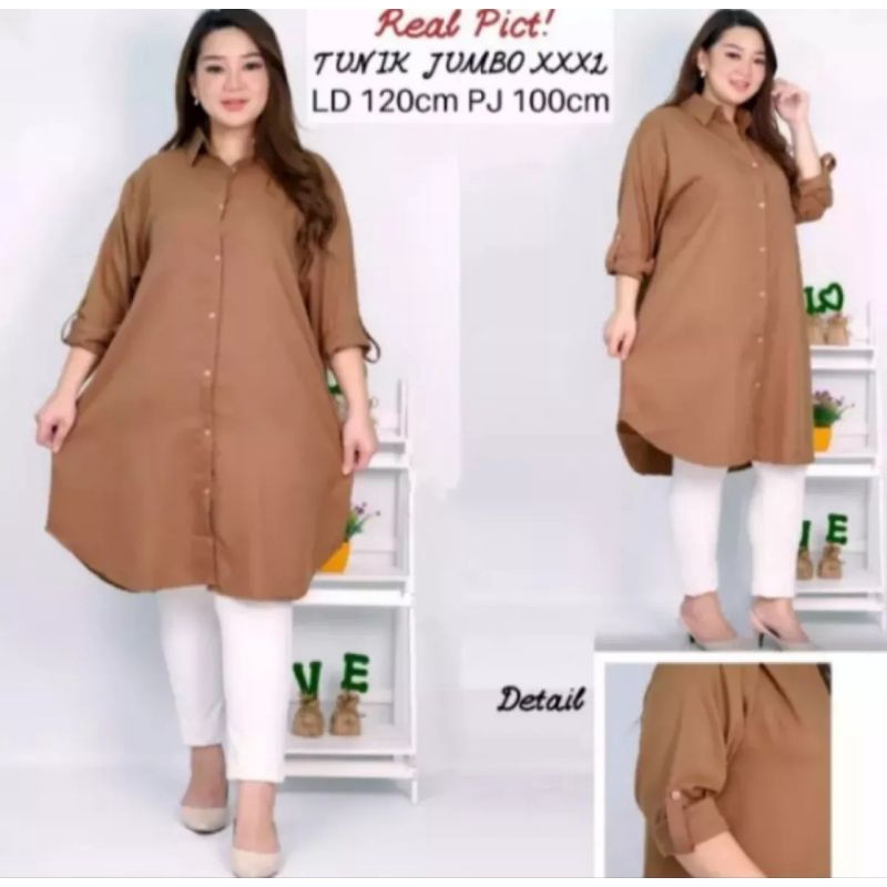 Tunik PolosTunik Jumbo Tunik Murah Tunik Terbaru Tunik Impor Baju Muslim Baju Termurah Premium Katun