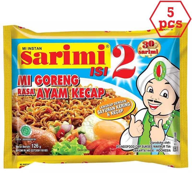 

sarimi 2 Goreng Ayam Kecap 126g 5pcs