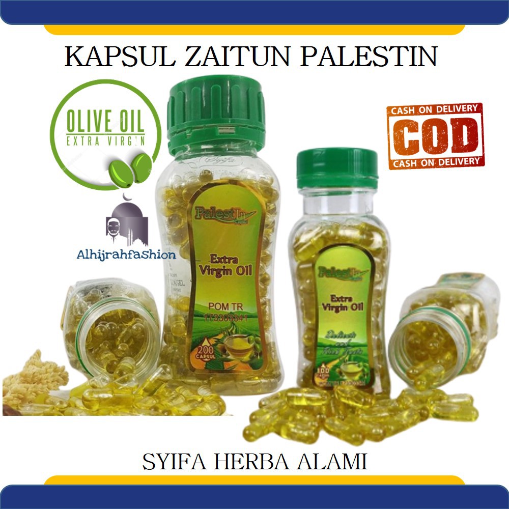 Kapsul Minyak Zaitun Palestin 100 Dan 200 Kapsul Extra Virgin Olive Oil Alhijrahfashion Indonesia