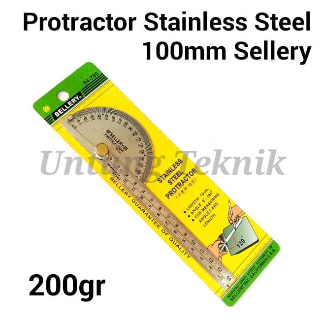 

PROTRACTOR SELLERY MISTAR PENGGARIS BUSUR DERAJAT STAINLESS STEEL PROMO