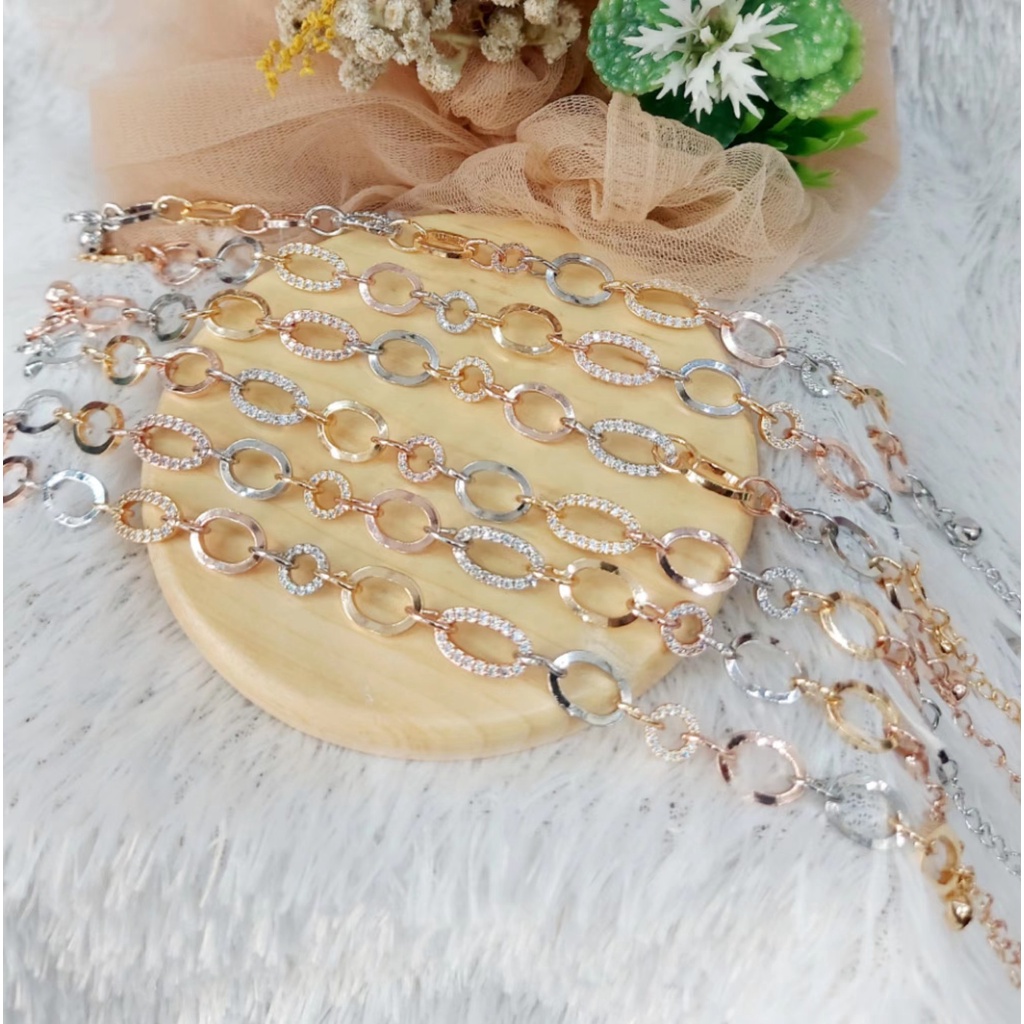 Gelang Xuping Lapis Emas rantai baru Perhiasan Wanita 0071