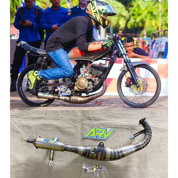Knalpot D2T Rxking Kolong Telo 3v3 Full Plat Original Jogja