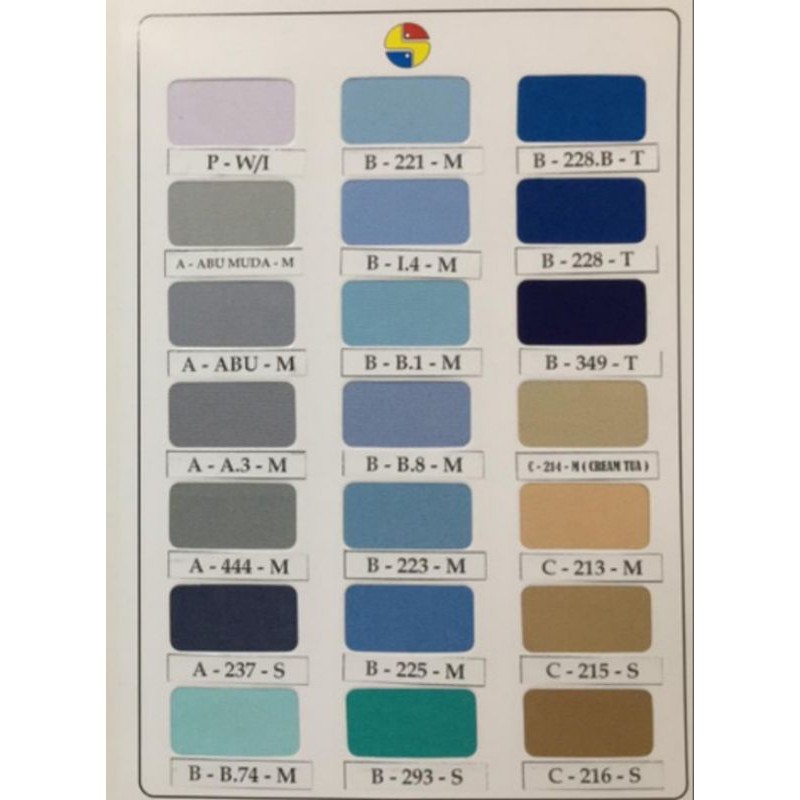 Kain Oxford Sari Warna