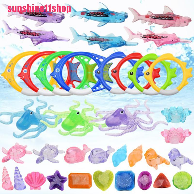 【SHOP】Underwater Swim Pool Diving Toys Summer Swimming Dive Toy Sets Water Rings