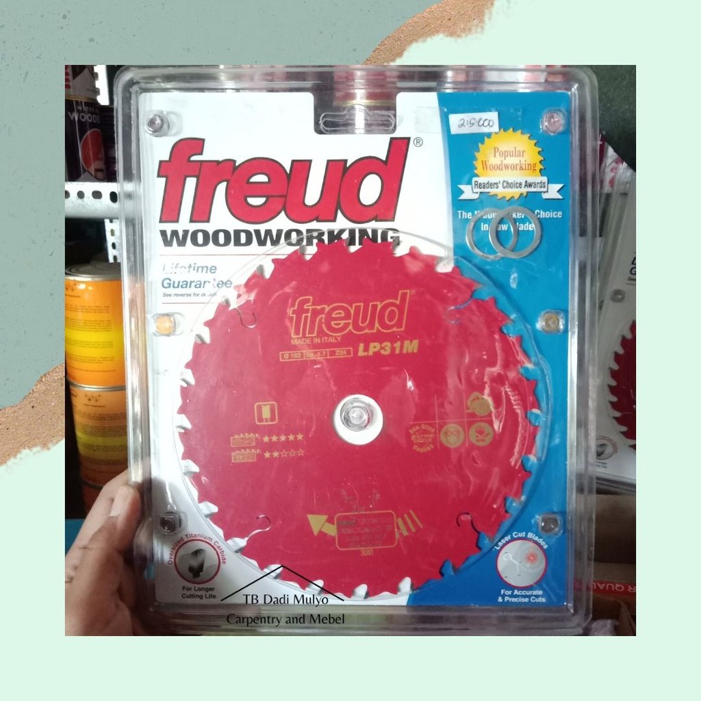 PISAU GERGAJI CIRCULAR SAW BLADE 7" X 24 T GIGI FREUD ITALY