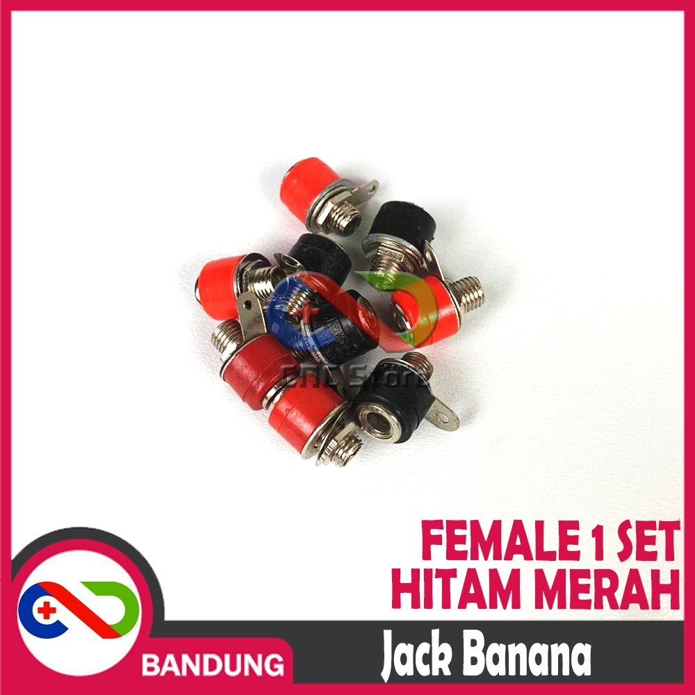 JACK BANANA FEMALE 1 SET BLACK RED SEPASANG HITAM MERAH