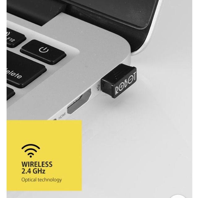 MOUSE WIRELESS 2.4G OPTICAL USB ORIGINAL - MOUSE WIRELESS ROBOT M220-3