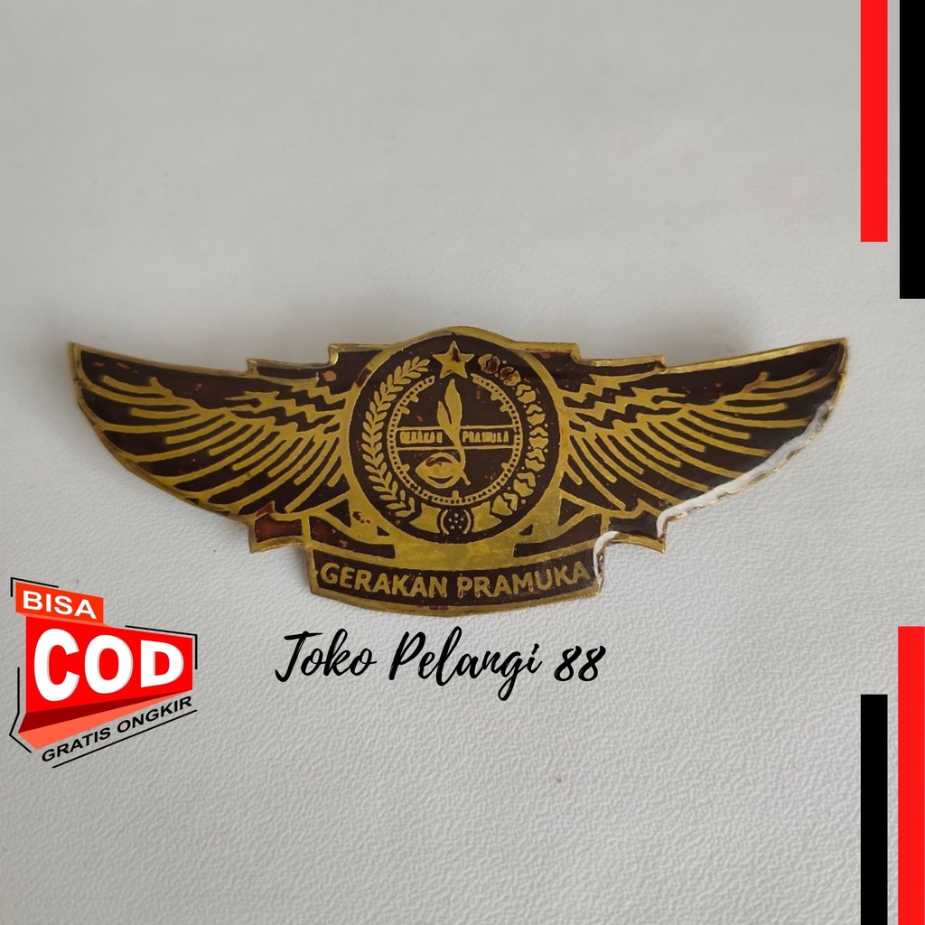 Pin Wing Gerakan Pramuka Logam Lapis Resin Murah Bros Pramuka